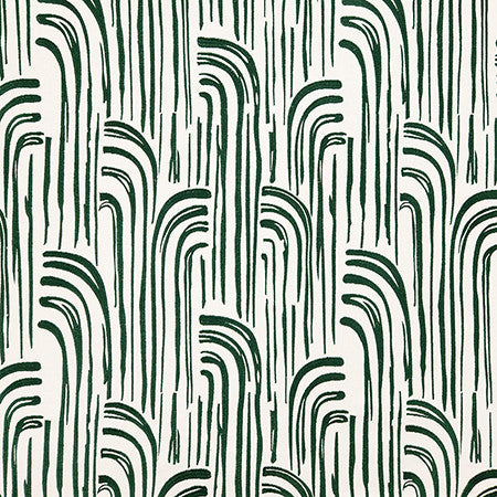 Water Works Emerald by Carole Fabric Evergreen Base: 100% Cotton, Embr: 73% Cotton, 27% Polyester India N/A 15 3/8" V, 16 1/2" H 50.375"  - Fabric Carolina -