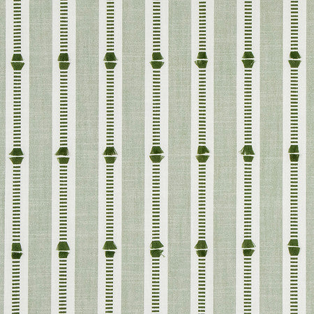 Homework Basil by Carole Fabric Serene Green 82% Cotton, 18% Polyester N/A 3 7/8" V, 2" H 54" - Fabric Carolina -