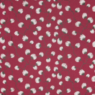 Petal Leaf Raspberry by Carole Designer Fabric Mulberry Sangria 50% Polyester, 50% Cotton India N/A </p><p>Repeat: 15 3/8" V, 25 1/4" H 51" - Swanky Fabrics -