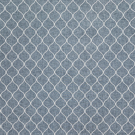 Cup Of Tea Denim by Carole Designer Fabric In The Details 78% Polyester, 14% Cotton, 8% Linen India 3" V, 2 1/4" H 54" - Swanky Fabrics -