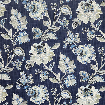 Invitation Only Indigo by Carole Fabric Dawn & Dusk 54% Cotton, 26% Recycled Polyester, 20% Polyester China  24 1/4" V, 13 1/2" H HD 54"  - Fabric Carolina -