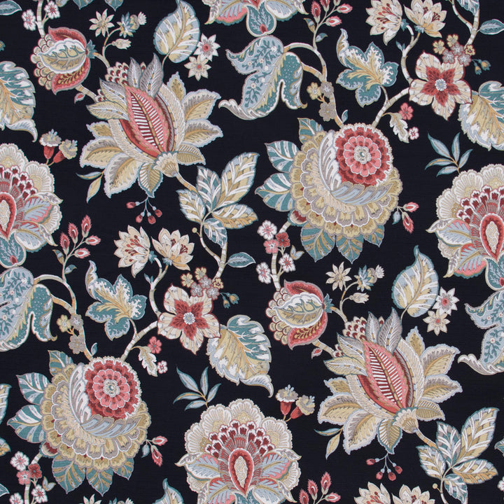 Any Tradition Jet by Carole Fabric Azalea 100% Cotton Spain Passes 30,000 Double Rubs Wyzenbeek Horizontal: 27 and Vertical: 27 54 - Fabric Carolina -