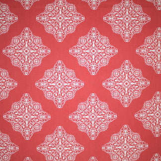 Simple Joy Coral by Carole Fabric Bold Adventure 100% Cotton USA Passes 18,000 Double Rubs Wyzenbeek Horizontal: 13 1/2" and Vertical: 13 1/2" 54" - Fabric Carolina -