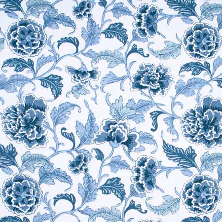 Garden Mews Indigo by Carole Fabric Red Sea 54% Cotton, 46% Polyester China 15,000 Wyzenbeek Double Rubs </p><p>Repeat: 24 1/2" V, 27 1/2" H 54" - Fabric Carolina -