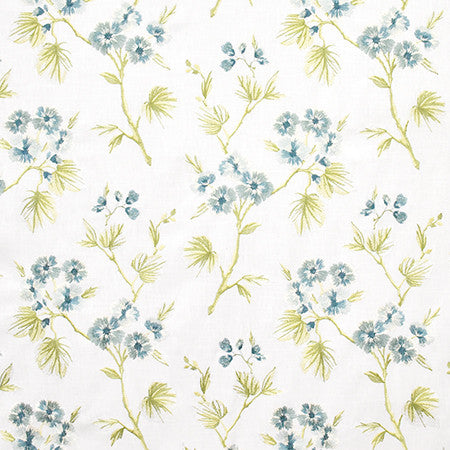 For A Reason Celestial by Carole Fabric Wallflower Base: 58% Cotton, 42% Polyester. Embr: 100% Rayon INDIA 12,000 Wyzenbeek Double Rubs 18 1/2" V, 16 3/4" H 50"  - Fabric Carolina -