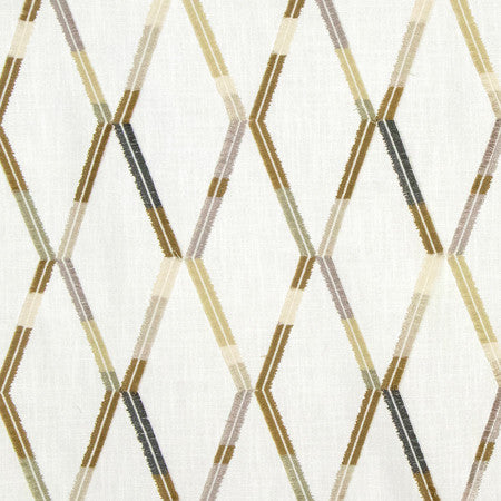 Never Mind Glacier by Carole Fabric Serene Green Base: 50% Cotton, 35% Viscose, 15% Linen Embr: 100% Polyester N/A 9 1/4" V, 8 5/8" H 53" - Fabric Carolina -