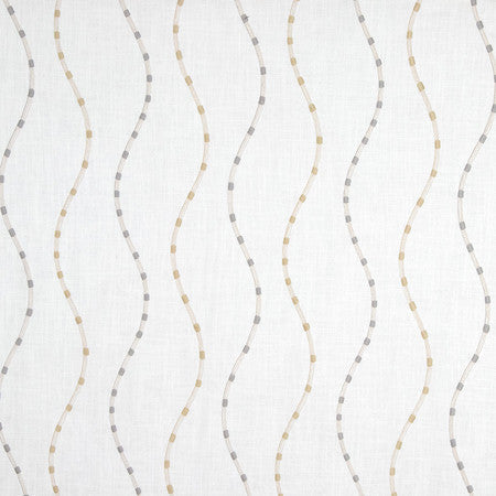 Entertaining Glacier by Carole Designer Fabric Earthbound Base: 70% Viscose, 30% Linen Embr: 72% Cotton, 28% Polyester N/A 12 3/8" V, 13 1/8" H 51" - Swanky Fabrics -