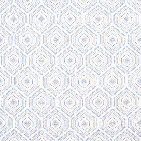 Overcome Waterfall by Carole Fabric Bluebird 64% Polyester, 32% Cotton, 4% Linen India Passes 30,000 Double Rubs Wyzenbeek Horizontal: 6 1/4" and Vertical: 9 1/8" V 50.5" - Fabric Carolina -