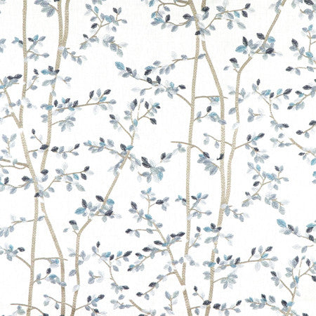 <p>Through The Trees Ice Blue by Carole Fabric</p><p><strong>Required Minimum Quantity Purchase: 2 yards</strong></p><p>Book: Forget Me Knot</p><p>Content: Base: 69% Cotton, 31% Polyester Embr: 100% Rayon</p><p>Origin: </p><p>Performance: 15,000 Wyzenbeek Double Rubs</p><p>Repeat: 25" V, 12 1/2" H HD</p><p>Width: 50*"</p>