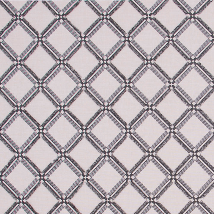Diamonds Within Charcoal by Carole Fabric White Smoke 42% Cotton, 42% Viscose, 16% Polyester India Passes 20,000 Double Rubs Wyzenbeek Horizontal: 4.5 and Vertical: 4.5 53.75 - Fabric Carolina -