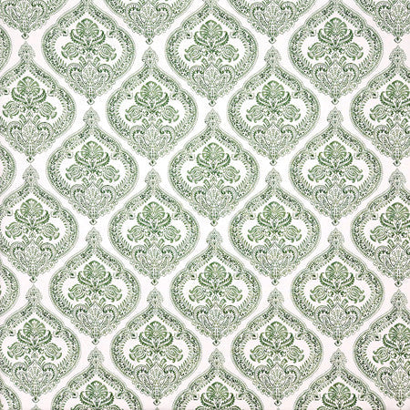 Adornment Leaf by Carole Designer Fabric Misty Glen 100% Cotton Spain 13 1/2" V, 6 3/4" H HD 54"" - Swanky Fabrics -