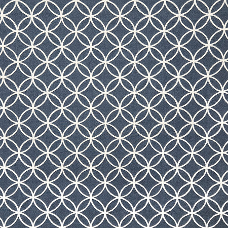 Instant Connection Denim by Carole Fabric Blue Crush 100% Polyester India  4 1/2" V, 4 1/2" H 53""  - Fabric Carolina -