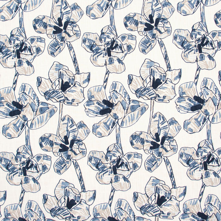 Sleepy Hollow Mineral by Carole Fabric Bluebird 100% Cotton Soil & Stain Release Printed in USA Passes 12,000 Double Rubs Wyzenbeek Horizontal: 13.5 and Vertical: 18 54 - Fabric Carolina -