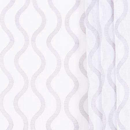 Palace Arch Silver by Carole Designer Fabric Sheer Intrigue 100% Polyester China 6" V, 9 1/8"H 54" - Swanky Fabrics -