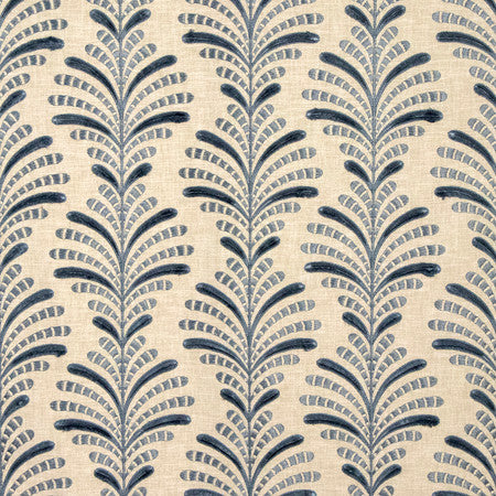 Stark Horizon by Carole Designer Fabric Making Waves Base: 52% Cotton, 48% Polyester Embr: 100% Polyester 51,000 Wyzenbeek Double Rubs 6 1/2" V, 10 1/2" H 52" - Swanky Fabrics -