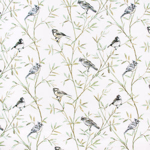 Tip Of A Feather Seagreen by Carole Fabric