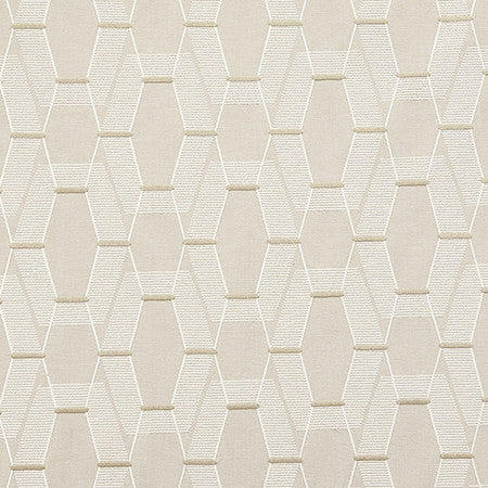 Lunch Date Natural by Carole Designer Fabric Shape Shifter Base: 60% Cotton, 40% Poly Embr: 100% Poly India 11 1/4" V, 8 3/4" H 52" - Swanky Fabrics -