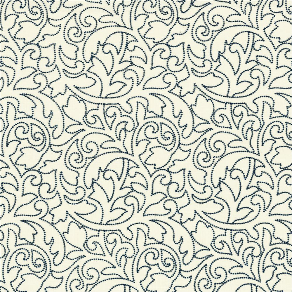 Filly Indigo by Kasmir Fabric 5143 55% Linen
45% Rayon
 CHINA </p><p>Repeat: Horizontal: 12 inches and Vertical: 12 inches 50 - Fabric Carolina -
