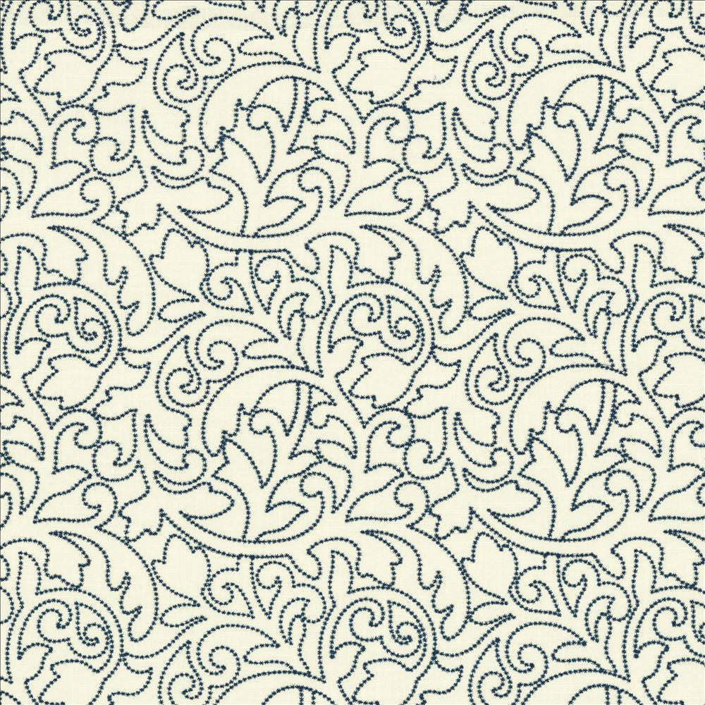 Filly Indigo by Kasmir Fabric 5143 55% Linen
45% Rayon
 CHINA </p><p>Repeat: Horizontal: 12 inches and Vertical: 12 inches 50 - Fabric Carolina -