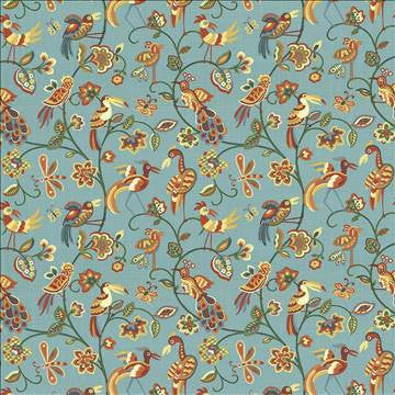 Fine Feathered Aqua by Kasmir Fabric 1436 100% Cotton INDONESIA 15,000 Wyzenbeek Double Rubs H: 27 inches, V: 27 inches 54 - 55 - Fabric Carolina - Kasmir