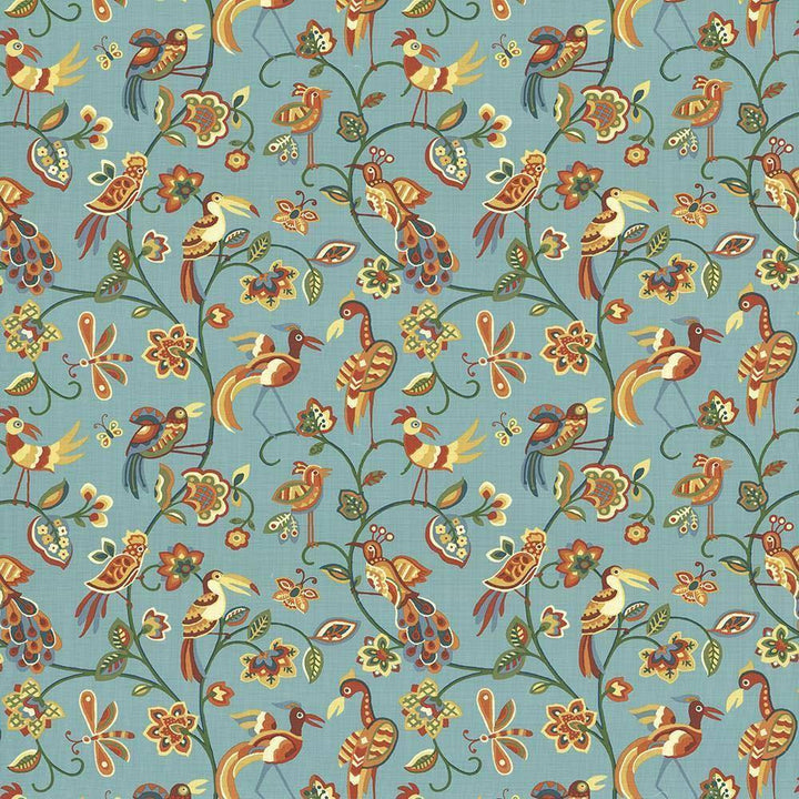 Fine Feathered Aqua by Kasmir Fabric 1436 100% Cotton INDONESIA 15,000 Wyzenbeek Double Rubs H: 27 inches, V:27 inches 54 - 55 - Fabric Carolina - Kasmir