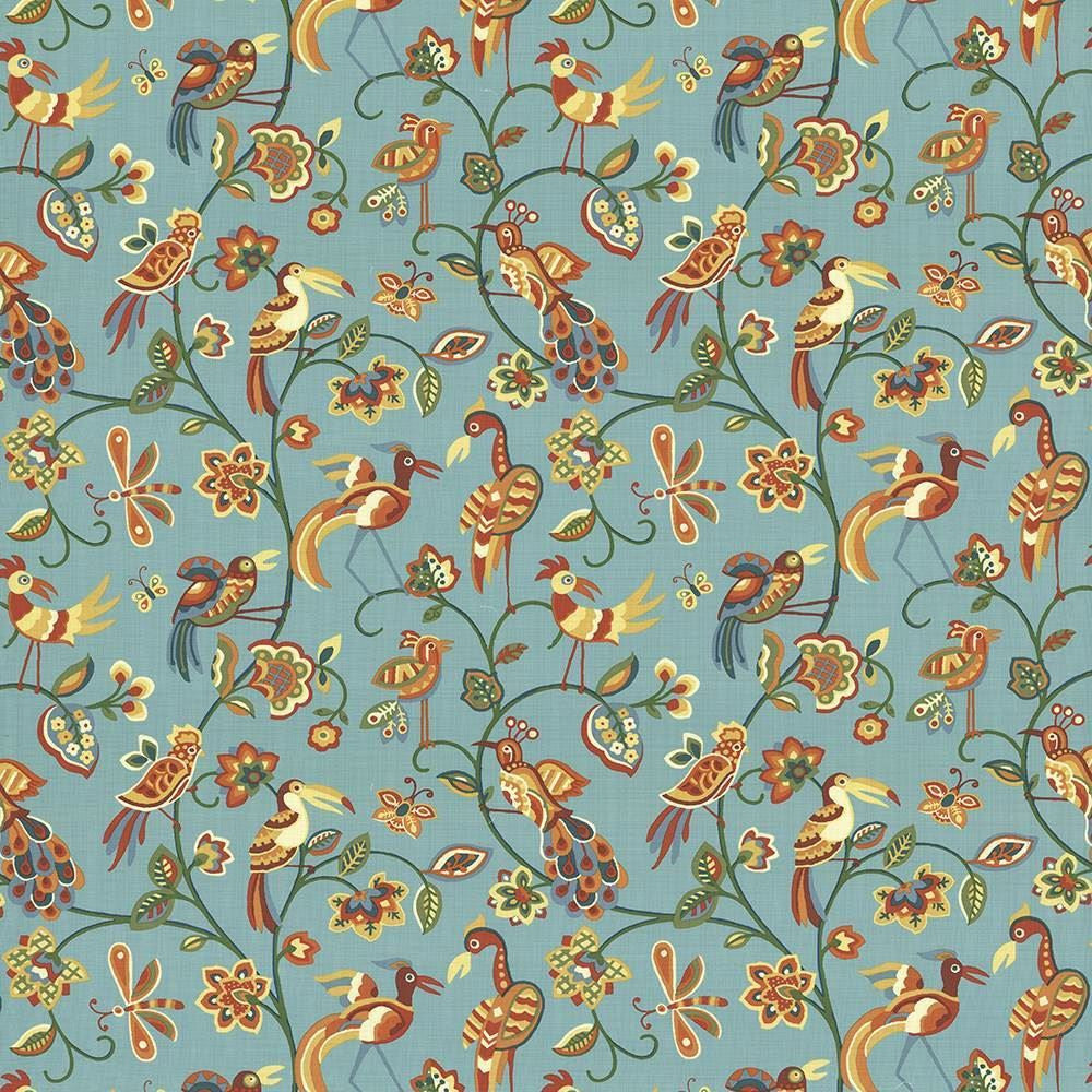 Fine Feathered Aqua by Kasmir Fabric 1436 100% Cotton
 INDONESIA 15,000 Wyzenbeek Double Rubs Horizontal: 27 inches and Vertical: 27 inches 54 - Fabric Carolina -
