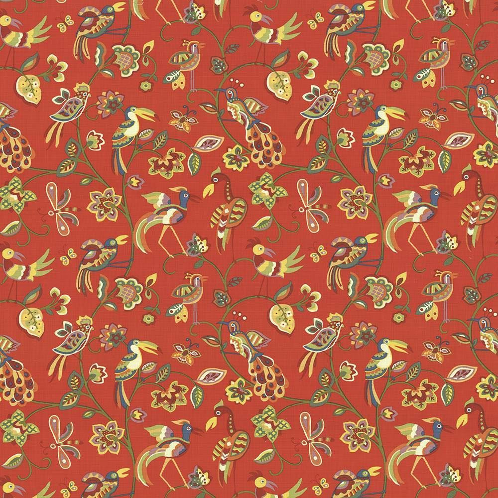 Fine Feathered Vermillion by Kasmir Fabric 1435 100% Cotton
 INDONESIA 15,000 Wyzenbeek Double Rubs </p><p>Repeat: Horizontal: 27 inches and Vertical: 27 inches 54 - Fabric Carolina -
