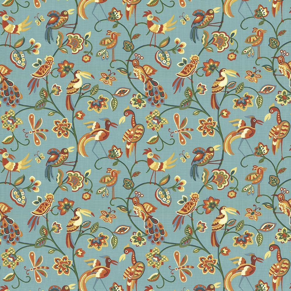 Fine Feathered Aqua by Kasmir Fabric 1436 100% Cotton
 INDONESIA </p><p>Repeat: Horizontal: 27 inches and Vertical: 27 inches 54 - 55 - Fabric Carolina -
