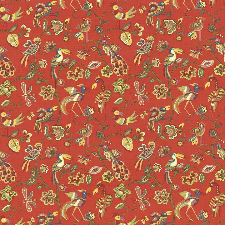 Fine Feathered Vermillion by Kasmir Fabric 1435 100% Cotton
 INDONESIA </p><p>Repeat: Horizontal: 27 inches and Vertical: 27 inches 54 - 55 - Fabric Carolina -