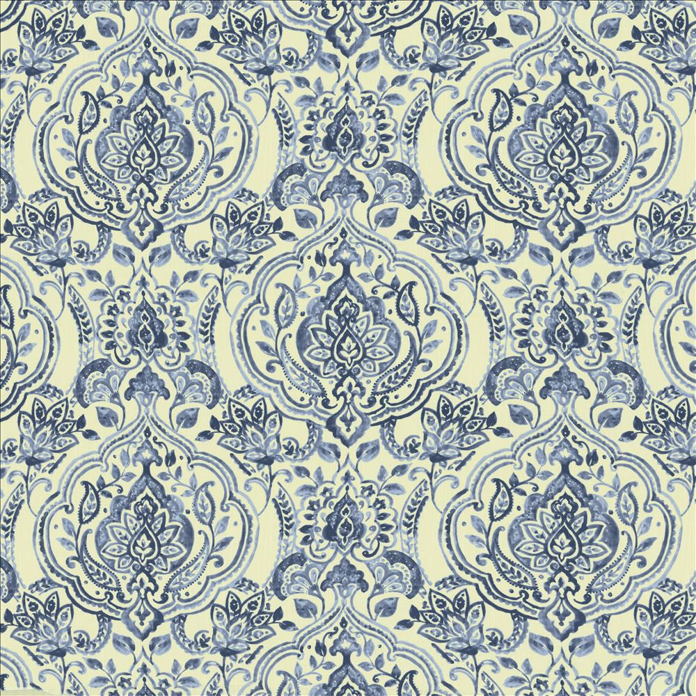 Flamenco Indigo by Kasmir Fabric 5143 70% Viscose
30% Linen
 SPAIN </p><p>Repeat: Horizontal: 27 inches and Vertical: 26 inches 54 - Fabric Carolina -