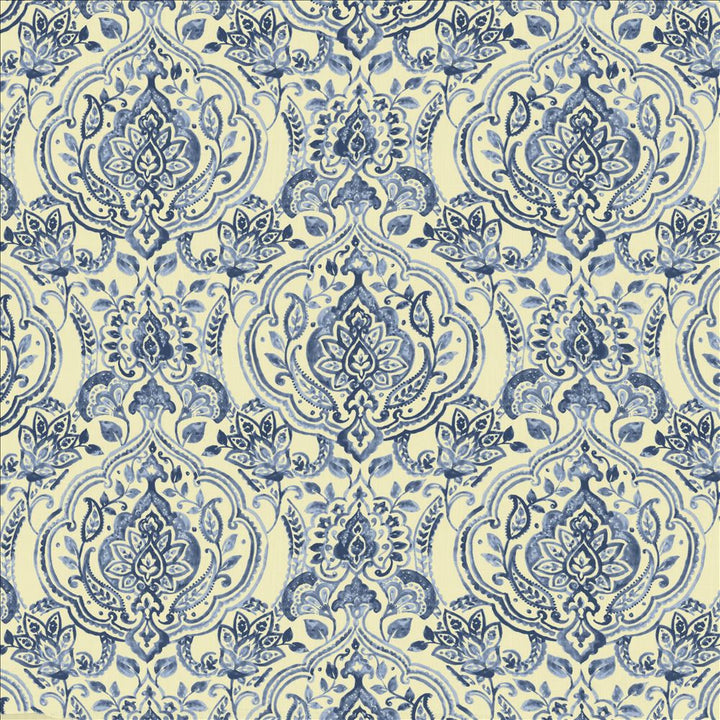 Flamenco Indigo by Kasmir Fabric 5143 70% Viscose
30% Linen
 SPAIN </p><p>Repeat: Horizontal: 27 inches and Vertical: 26 inches 54 - Fabric Carolina -