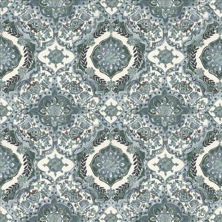 Fletcher Place Denim by Kasmir Fabric 1463 100% Polyester
 CHINA </p><p>Repeat: Horizontal: 26 6/8 inches and Vertical: 26 5/8 inches 55 - Fabric Carolina -