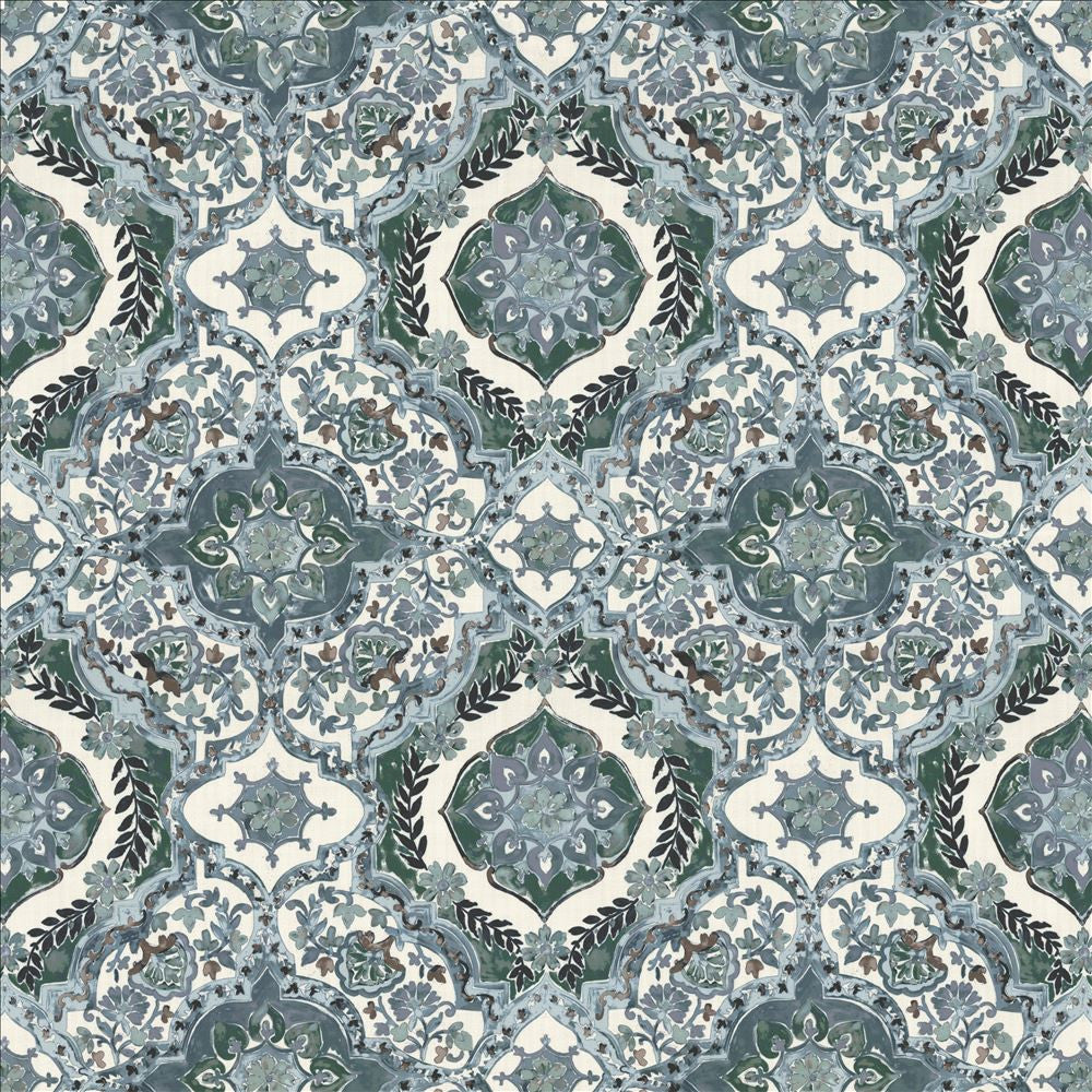 Fletcher Place Denim by Kasmir Fabric 1463 100% Polyester
 CHINA 15,000 Wyzenbeek Double Rubs </p><p>Repeat: Horizontal: 26 6/8 inches and Vertical: 26 5/8 inches 55 - Fabric Carolina -