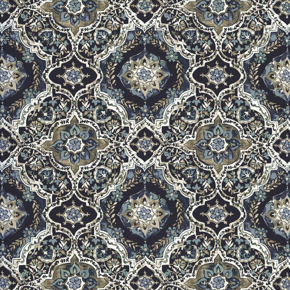 Fletcher Place Navy by Kasmir Fabric 1463 100% Polyester
 CHINA 15,000 Wyzenbeek Double Rubs </p><p>Repeat: Horizontal: 26 6/8 inches and Vertical: 26 5/8 inches 55 - Fabric Carolina -