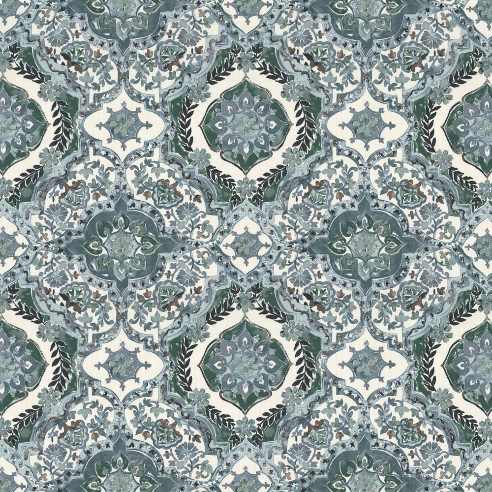 Fletcher Place Denim by Kasmir Fabric 1463 100% Polyester
 CHINA </p><p>Repeat: Horizontal: 26 6/8 inches and Vertical: 26 5/8 inches 55 - Fabric Carolina -