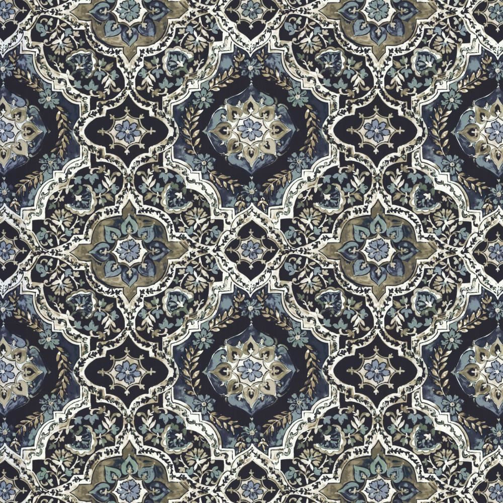 Fletcher Place Navy by Kasmir Fabric 1463 100% Polyester
 CHINA </p><p>Repeat: Horizontal: 26 6/8 inches and Vertical: 26 5/8 inches 55 - Fabric Carolina -