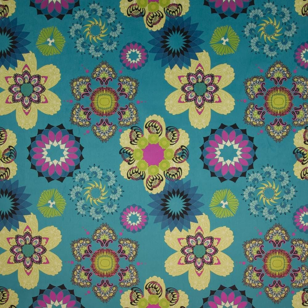 Flirt Turquoise by Kasmir Fabric 1398 100% Polyester
 CHINA </p><p>Repeat: Horizontal: 28 inches and Vertical: 26 2/8 inches 56 - Fabric Carolina -