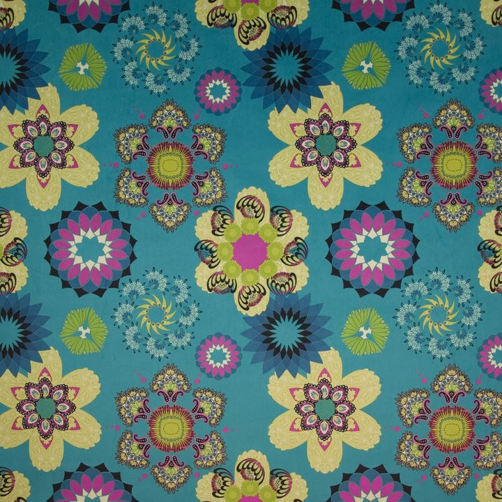 Flirt Turquoise by Kasmir Fabric 1398 100% Polyester
 CHINA </p><p>Repeat: Horizontal: 28 inches and Vertical: 26 2/8 inches 56 - Fabric Carolina -
