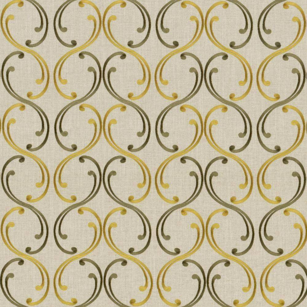 Flirtatious Peridot by Kasmir Fabric 1443 70% Rayon 30% Linen Embroidery Contents 100% Rayon INDIA 30,000 Wyzenbeek Double Rubs H: 8 5/8 inches, V:9 inches 54 - 55 - Fabric Carolina - Kasmir