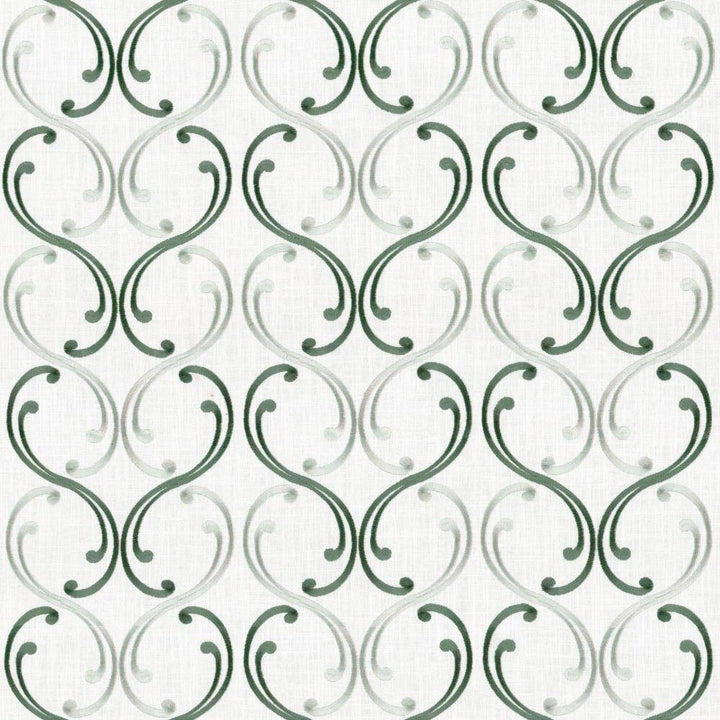 Flirtatious Porcelain by Kasmir Fabric 1443 70% Rayon 30% Linen Embroidery Contents 100% Rayon INDIA 30,000 Wyzenbeek Double Rubs H: 8 5/8 inches, V:9 inches 54 - 55 - Fabric Carolina - Kasmir