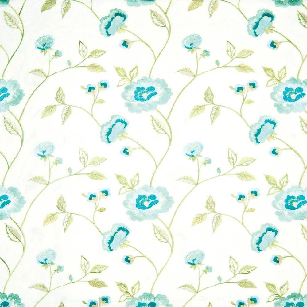 Florabella Niagara by Kasmir Fabric 1388 91% Rayon 9% Polyester INDIA Not Tested H: 16 6/8 inches, V:12 4/8 inches 51 - 54 - Fabric Carolina - Kasmir