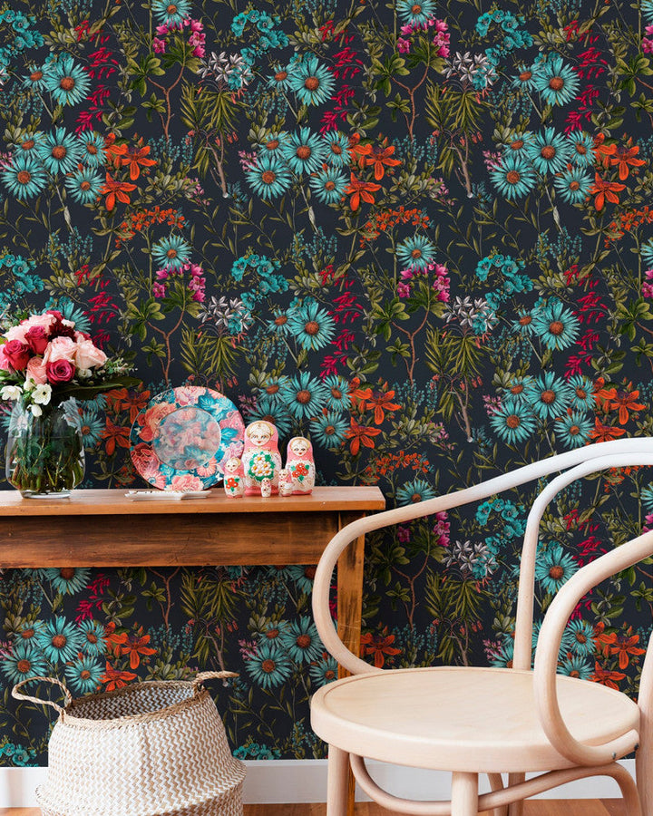 Summerish Charcoal Wallpaper by Mind the Gap Designer Wallpaper THE WALLPAPER COLLECTABLES Textured Matte Made in Europe Paste the wall 3 rolls x 20.5 x 3.25 yards - Swanky Fabrics -