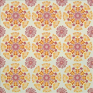 Floral Burst Tiger Lily by Kasmir Fabric 1400 68% Polyester 32% Rayon CHINA 12,000 Wyzenbeek Double Rubs H: 9 4/8 inches, V: 9 4/8 inches 56 - Fabric Carolina - Kasmir
