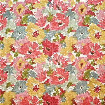 Floral Splash Campari by Kasmir Fabric 1400 100% Cotton KOREA 15,000 Wyzenbeek Double Rubs H: 27 inches, V: 25 2/8 inches 54 - 55 - Fabric Carolina - Kasmir