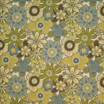 Floral Splendor Lime by Kasmir Fabric 1398 60% Rayon 40% Polyester CHINA 9,000 Wyzenbeek Double Rubs H: 27 6/8 inches, V: 27 6/8 inches 55 - 56 - Fabric Carolina - Kasmir