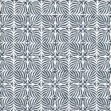 Floriata Blocks Lapis by Kasmir Fabric 5125 90% Cotton 10% Linen INDIA Not Tested H: 6 inches, V: 6 inches 54 - Fabric Carolina - Kasmir