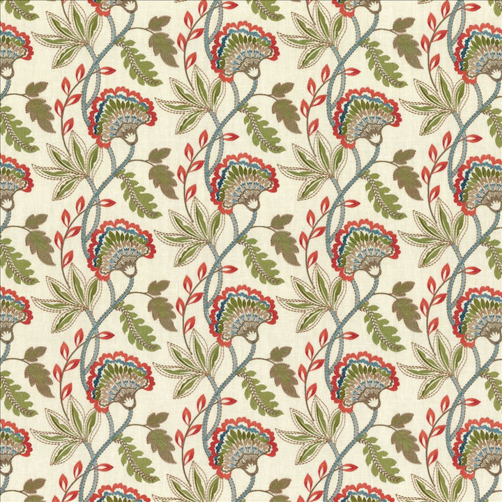 Flourishing Coral by Kasmir Fabric 1468 73% Polyester
27% Cotton
 INDIA </p><p>Repeat: Horizontal: 17 inches and Vertical: 9 3/8 inches 51 - Fabric Carolina -