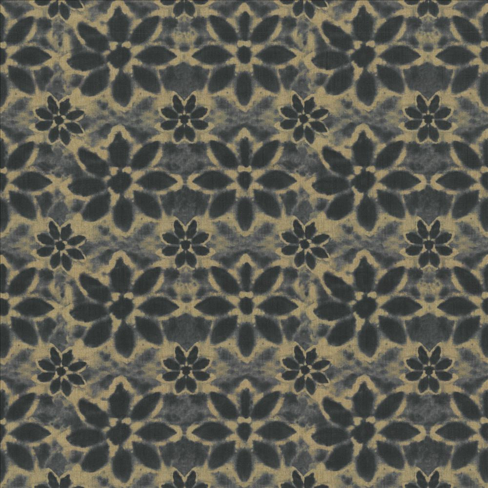 Flower Girl Indigo by Kasmir Fabric 1456 100% Polyester
 INDIA 100,000 Martindale Cycles Horizontal: 17 3/8 inches and Vertical: 17 4/8 inches 54 - Fabric Carolina -