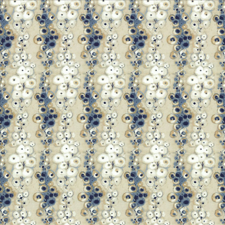 Flowerdale Blue  by Kasmir Fabric See sample 100% Cotton
 INDIA 5,000 Wyzenbeek Double Rubs </p><p>Repeat: Horizontal: 6 6/8 inches and Vertical: 12 4/8 inches 54  - Fabric Carolina -