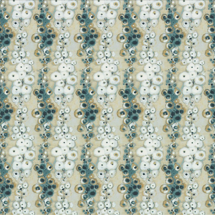 Flowerdale Teal by Kasmir Fabric 1463 100% Cotton
 INDIA </p><p>Repeat: Horizontal: 6 6/8 inches and Vertical: 12 4/8 inches 54 - Fabric Carolina -
